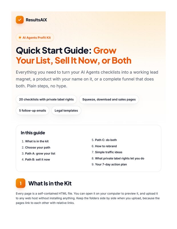 Quick Start Guide cover page