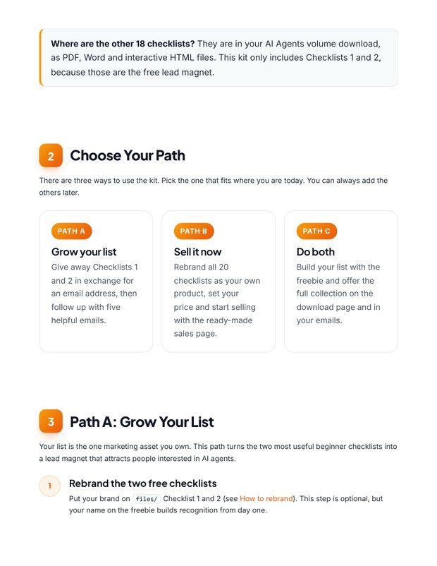 Quick Start Guide inside page