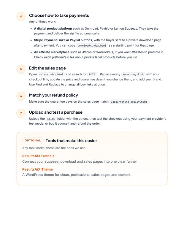 Quick Start Guide action plan page