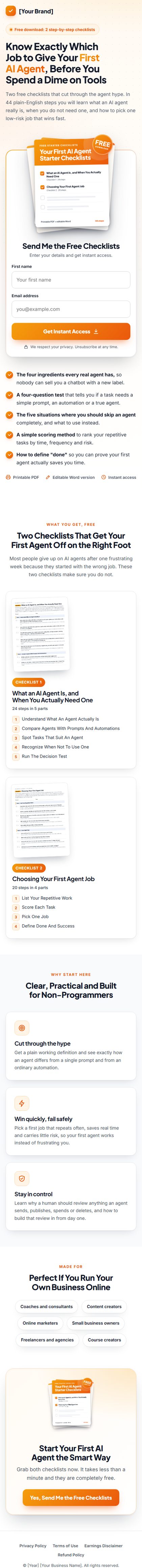 The Profit Kit squeeze page on a phone