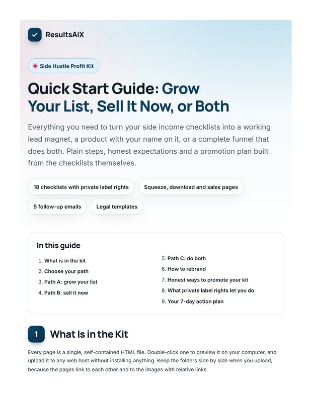 Quick Start Guide cover page