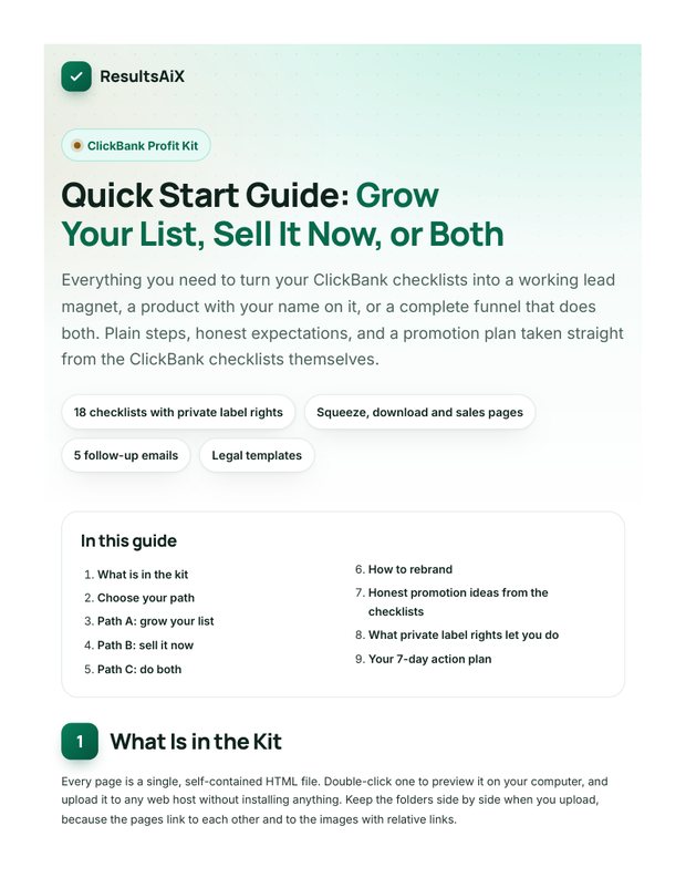 Quick Start Guide cover page