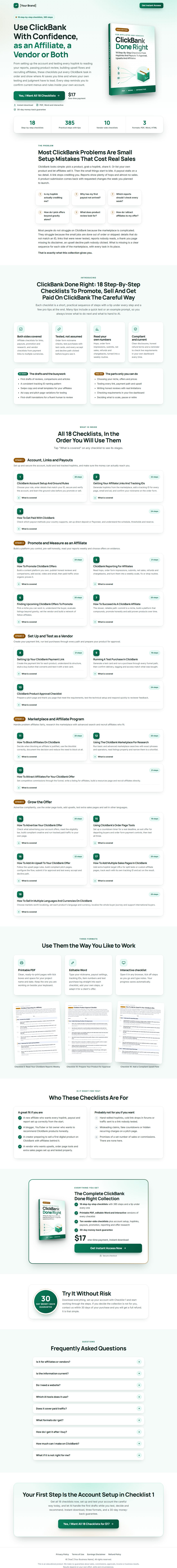 The ClickBank Profit Kit mini sales page, ready for your name