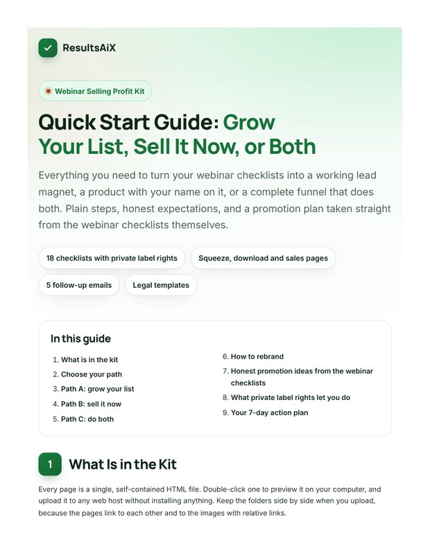 Quick Start Guide cover page