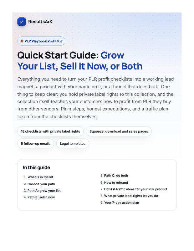 Quick Start Guide cover page