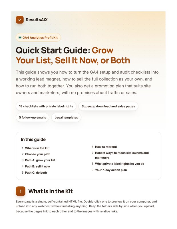 Quick Start Guide cover page