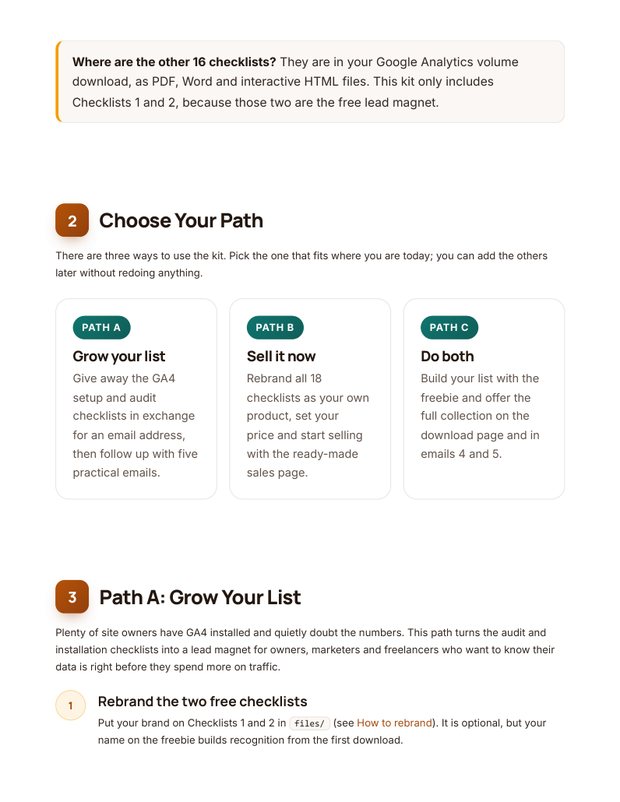 Quick Start Guide inside page