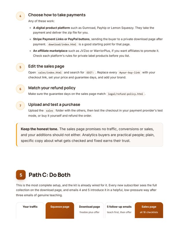 Quick Start Guide action plan page