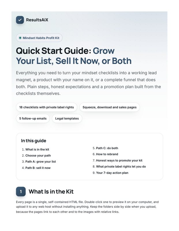 Quick Start Guide cover page