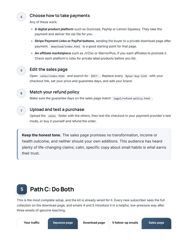 Quick Start Guide action plan page