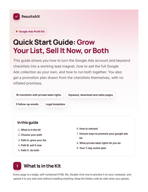 Quick Start Guide cover page