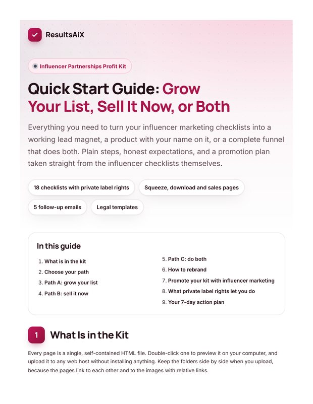Quick Start Guide cover page