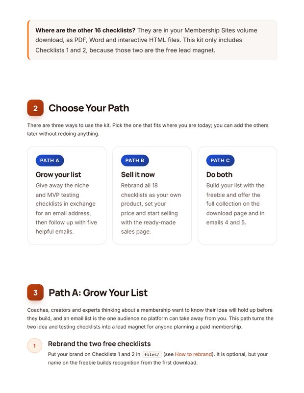 Quick Start Guide inside page
