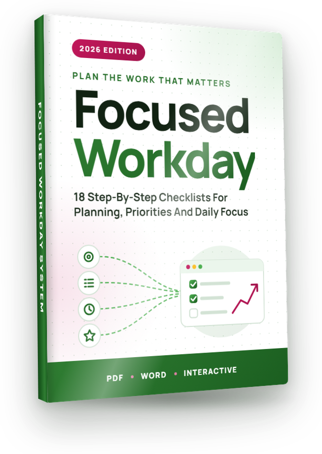 The Focused Workday System eCover included in the kit