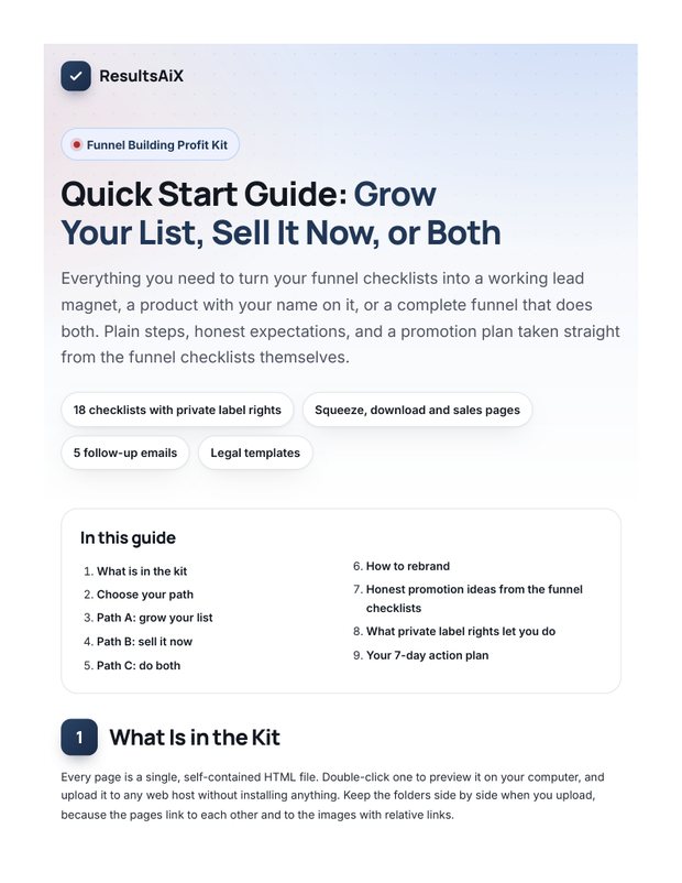 Quick Start Guide cover page