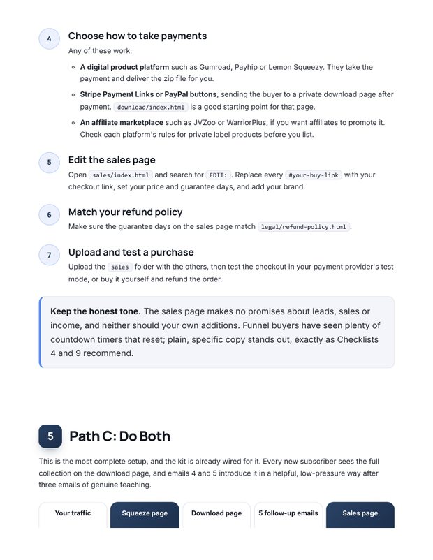 Quick Start Guide action plan page