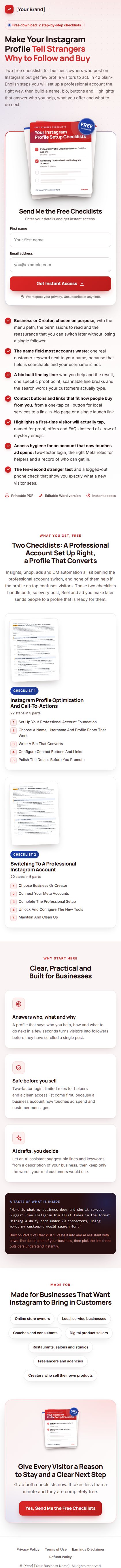 The Profile To Purchase Profit Kit squeeze page on a phone