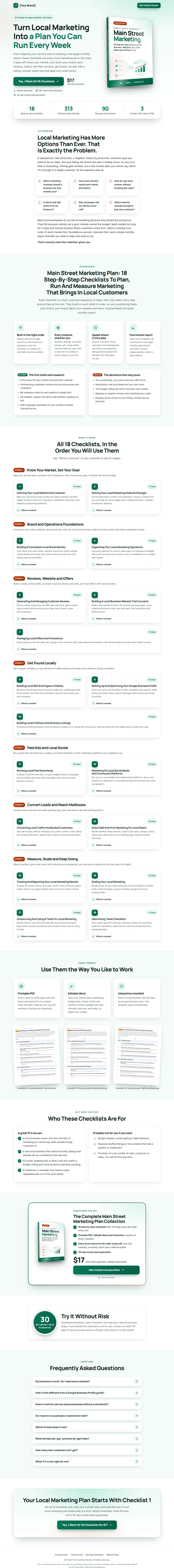 The Local Marketing Profit Kit mini sales page, ready for your name