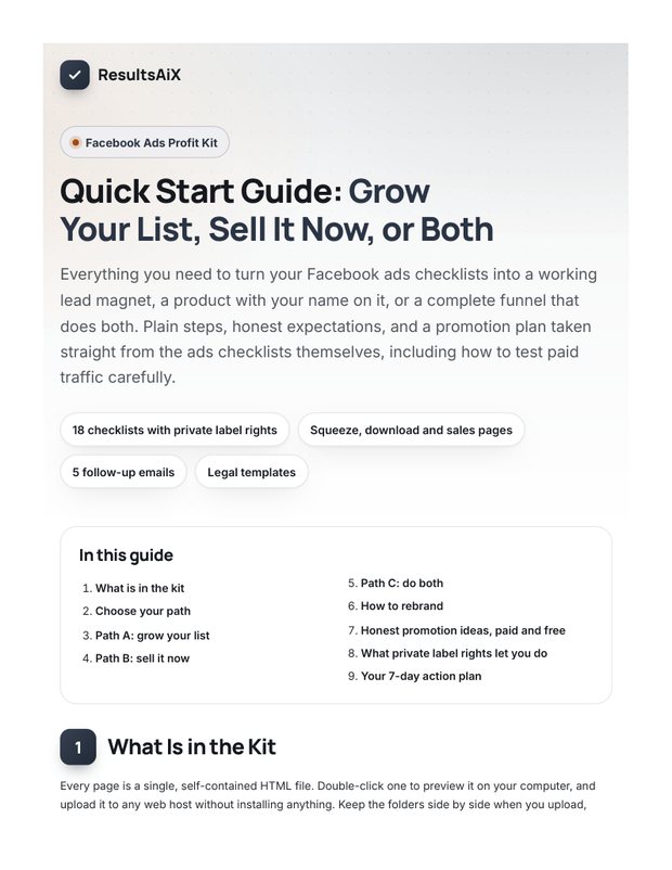 Quick Start Guide cover page