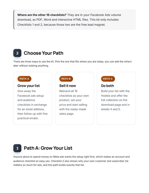 Quick Start Guide inside page