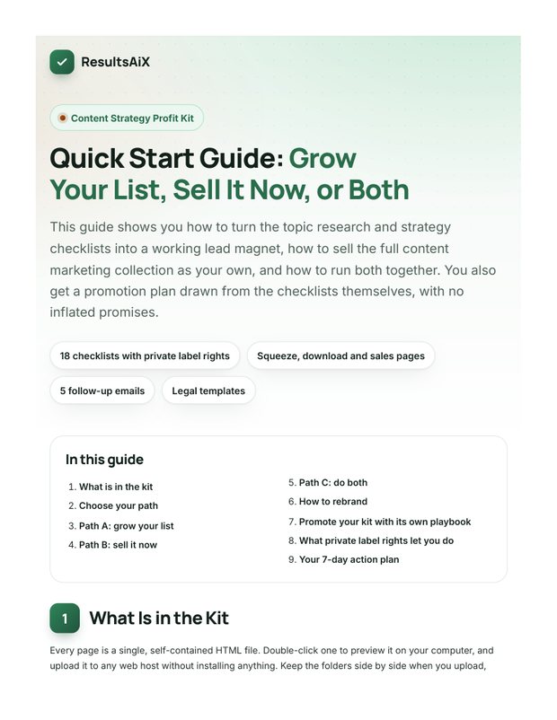 Quick Start Guide cover page