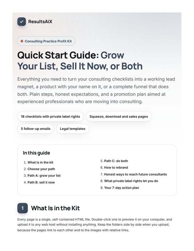 Quick Start Guide cover page