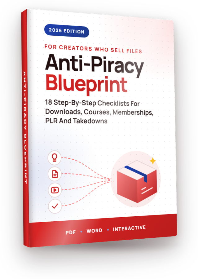 The Anti-Piracy Blueprint eCover included in the kit