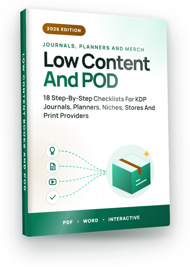 The Low Content And POD Profit Kit cover