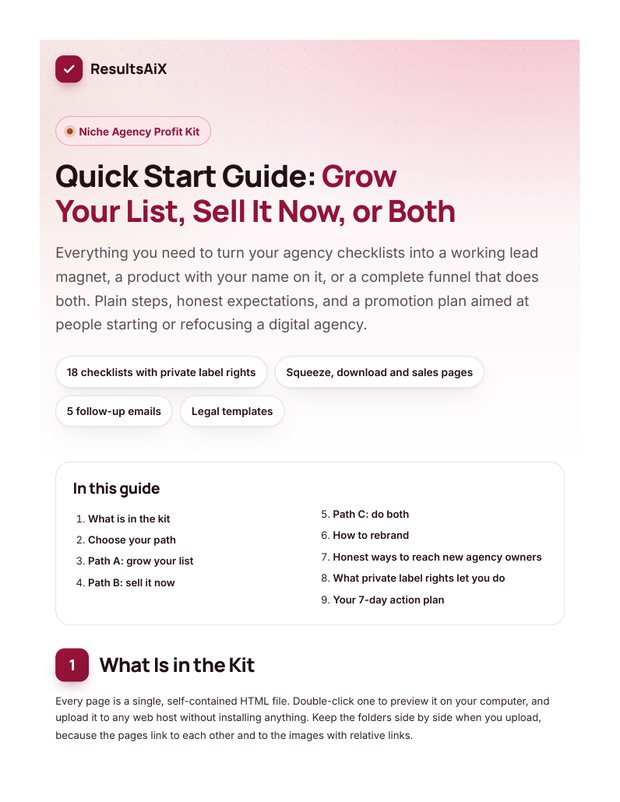 Quick Start Guide cover page