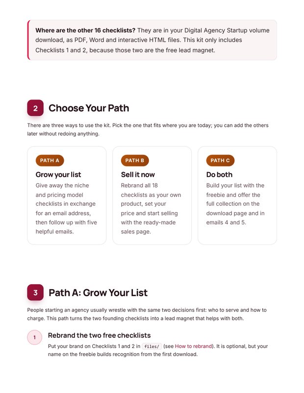 Quick Start Guide inside page
