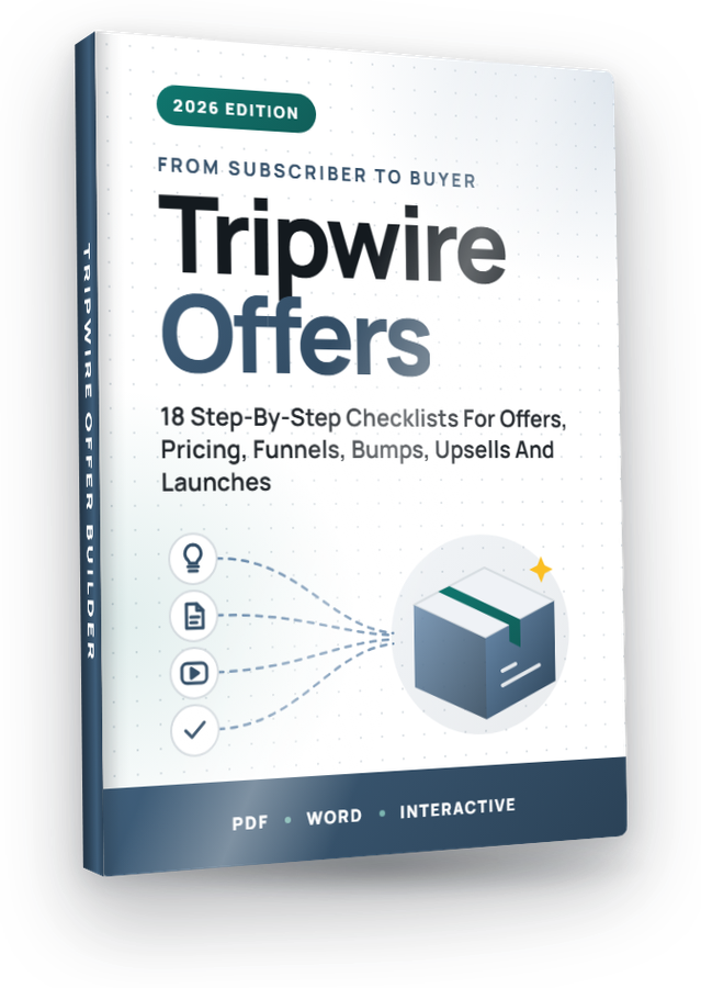 The Tripwire Offer Builder eCover included in the kit