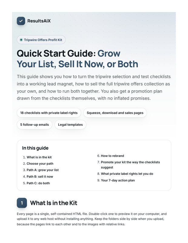 Quick Start Guide cover page