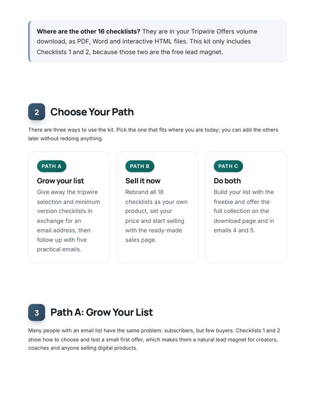 Quick Start Guide inside page
