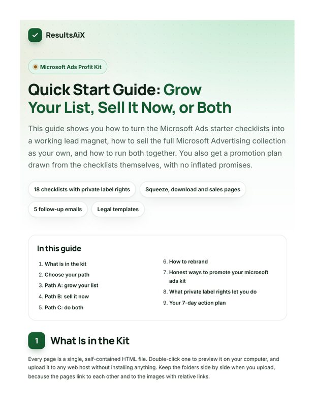 Quick Start Guide cover page