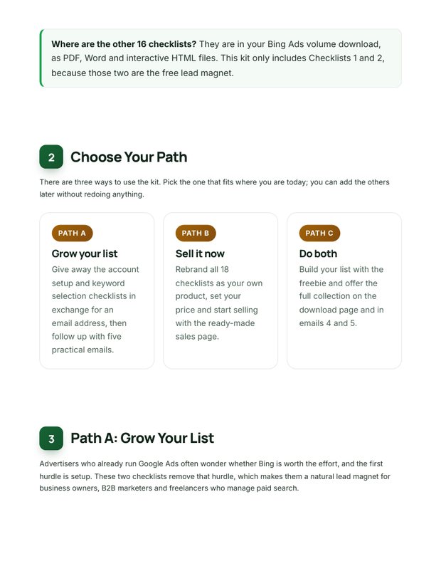 Quick Start Guide inside page