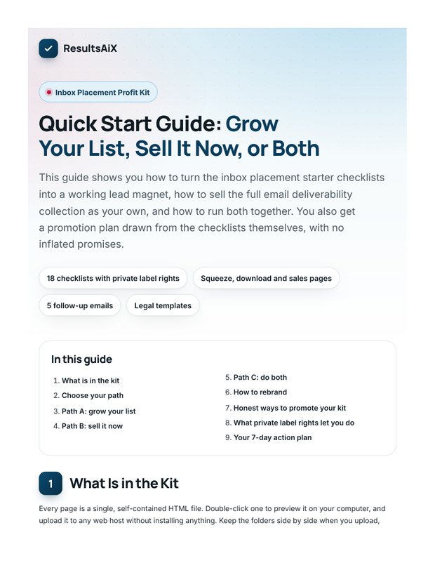 Quick Start Guide cover page