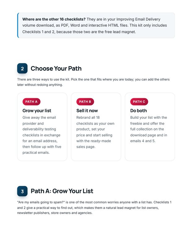 Quick Start Guide inside page
