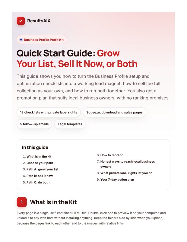 Quick Start Guide cover page