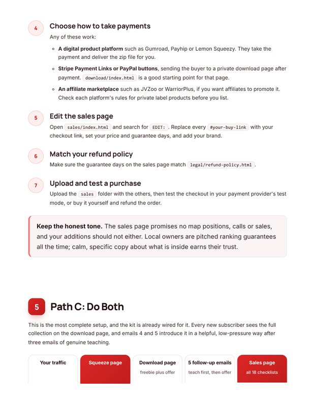 Quick Start Guide action plan page