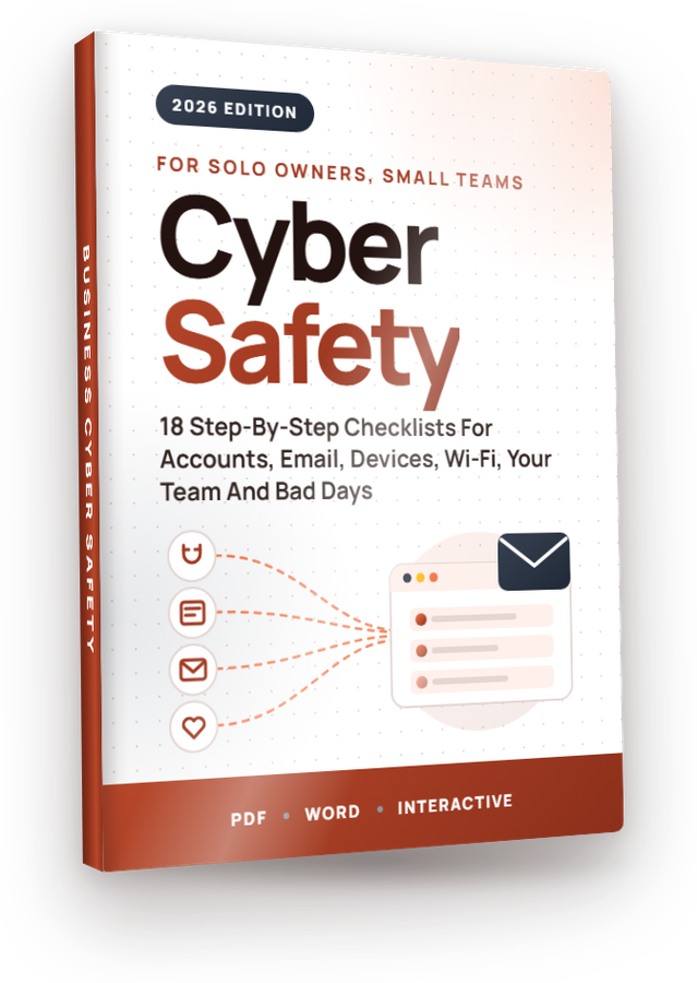 The Small Business Cyber Safety eCover included in the kit