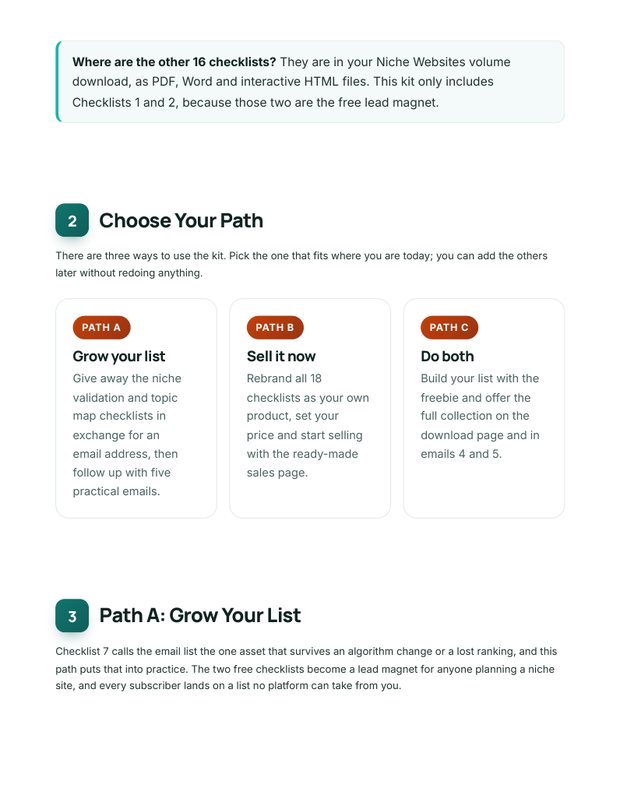 Quick Start Guide inside page