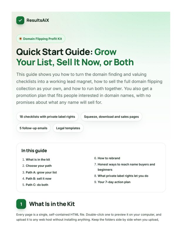 Quick Start Guide cover page