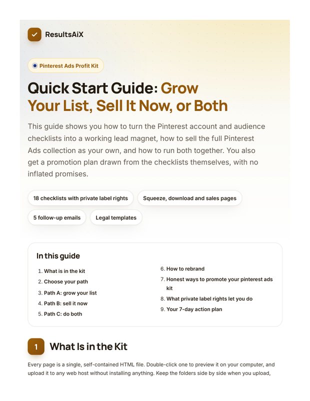 Quick Start Guide cover page