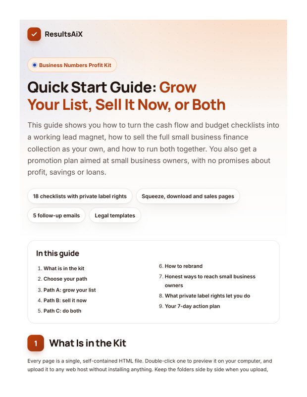 Quick Start Guide cover page