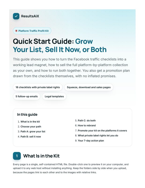 Quick Start Guide cover page