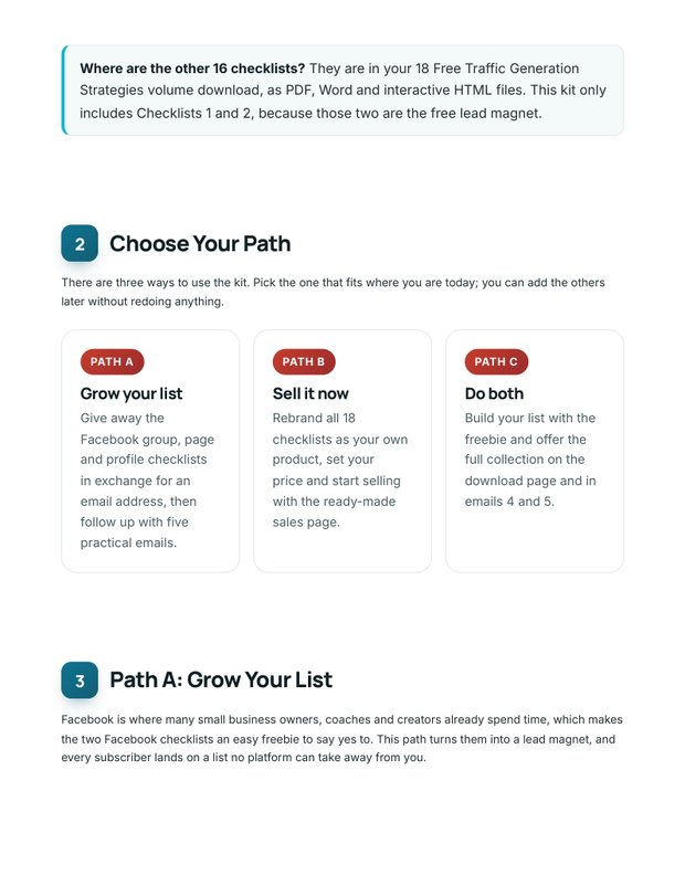 Quick Start Guide inside page