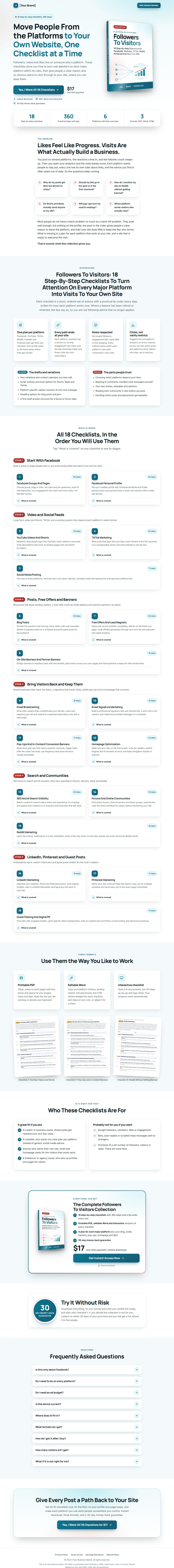 The Platform Traffic Profit Kit mini sales page, ready for your name