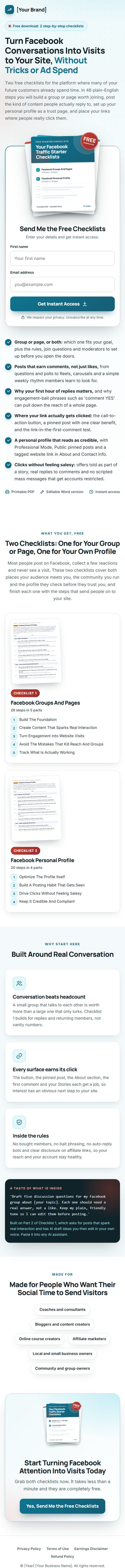 The Platform Traffic Profit Kit squeeze page on a phone