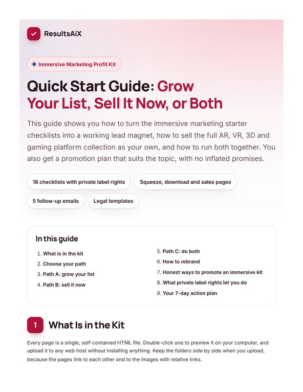 Quick Start Guide cover page