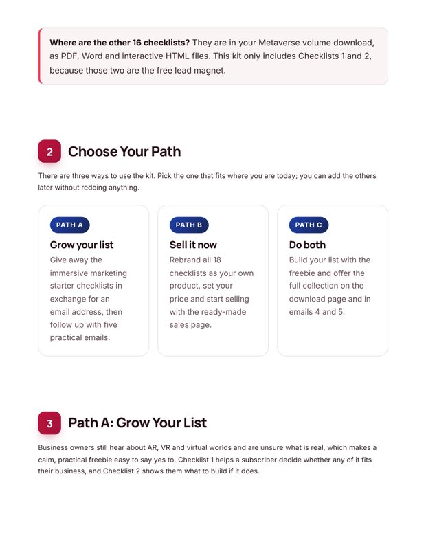 Quick Start Guide inside page